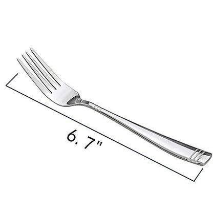 Obstnny Stainless Steel Dessert Fork Set, 6.7-Inch, Set of 12 - size: 12-piece dessert forks
