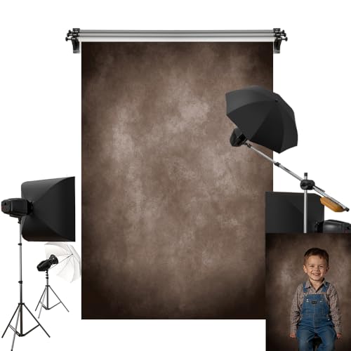 Kate 8x8ft/2.5x2.5m Brown Backdrop Retro Dark Brown Texture Abstarct Portrait Photography Backgrounds Photo Studio Props - color: Brown2, size: 8x8ft