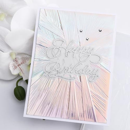 Briartw 3D Embossing Folder for Card Making Adding Textured Detail to Paper Crafting 6.3x4.5inch Clear Texture Plate Perfect for Heavyweight Cardstock (≥250gsm/92lb),Brilliant Light Texture Template - color: Brilliant Light
