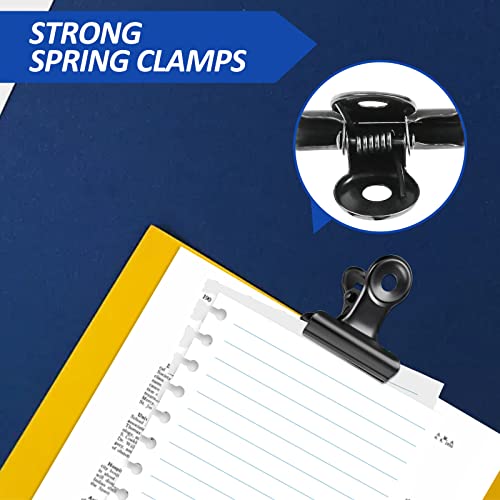30 Pack Bulldog Clips 1.25 Inches Small Hinge Paper Clips Metal Hinge Clips for Crafts, Food Bags, Drawings, Photos at Home Kitchen & Office Usage, Black, 31mm - color: Black, size: 31mm
