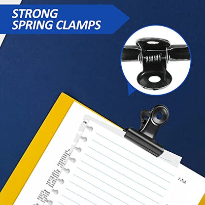 30 Pack Bulldog Clips 1.25 Inches Small Hinge Paper Clips Metal Hinge Clips for Crafts, Food Bags, Drawings, Photos at Home Kitchen & Office Usage, Black, 31mm - color: Black, size: 31mm