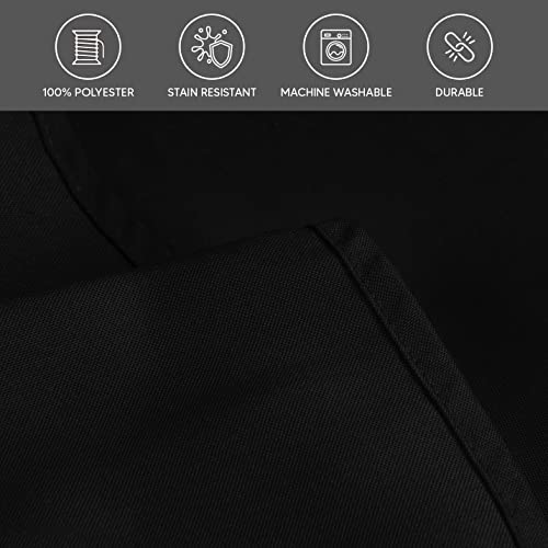 Utopia Kitchen Round Table Cloth 2 Pack(70 Inches, Black), Tablecloth Machine Washable, Polyester Table Cover for Dining, Buffet Parties, Picnics, Events, Weddings and Restaurants - color: Black, size: 2 Pack 70 Inch Tablecloth