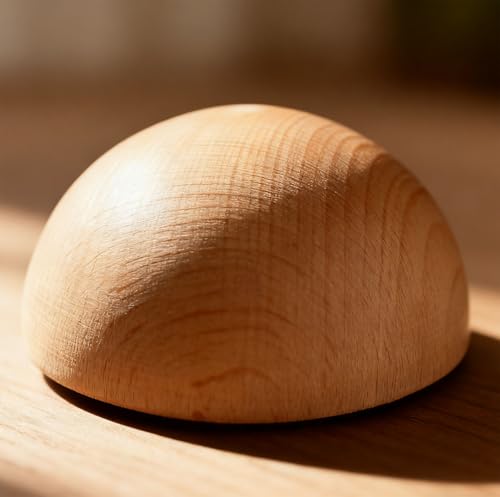 Natural Half Wooden Balls, Unfinished Beech Wood Hemisphere, Semicircle Smooth Wood Spheres for Crafts, DIY Projects and Home Decor, No Hole(Size:7cm（2pcs）) - size: 7cm（2pcs）