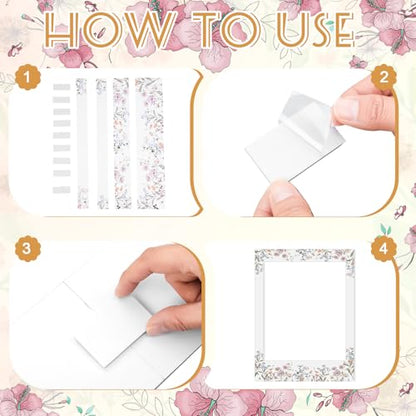 Bucherry 32 x 24 Inches Wedding Photo Booth Props Picture Frame DIY PVC Cutouts Photo Booth Prop Selfie for Bridal Shower Birthday Baby Shower Graduation Party Supplies Favor - style: Elegant Style
