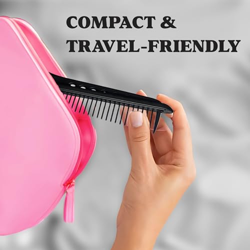 Herstyler Hair Straightening Comb - Straightener Comb for Flat Iron - Makes Styling Easy - Get Straight Hair in Minutes (Purple) - color: Purple