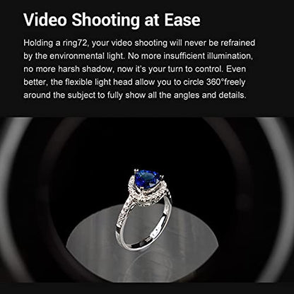 Godox Ring 72 Macro LED Ring Light with 8 Lens Adapter Rings for Canon Nikon Pentax Olympus DSLR Cameras