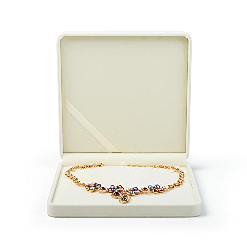 Oirlv Velvet Big Necklace Gift Box Pearl Necklace White Jewelry Box - style: Big Necklace Box
