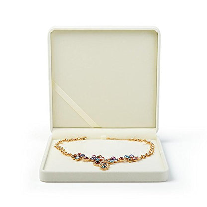 Oirlv Velvet Big Necklace Gift Box Pearl Necklace White Jewelry Box - style: Big Necklace Box