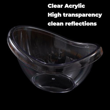 Milk Bath Tub for Baby Photography - Clear Acrylic Oval Photo Prop Tub, 18.8" × 13.7" × 10.8", Curved Rim & Wide Base for Newborn & Sitter Sessions, Photographers & Parents