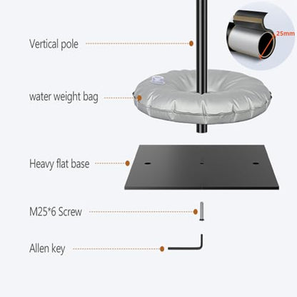 7.5x10FT Adjustable Backdrop Stand Kit - Heavy Duty Iron Photography Background Support System with Portable Base, for Wedding/Birthday/Party Studio Shoots