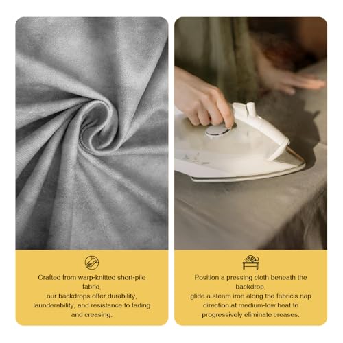 Kate 8x8ft/2.5x2.5m Light Yellow Backdrop Cream Abstract Texture Portrait Photography Background Photo Studio Props - color: Beige, size: 8x8ft