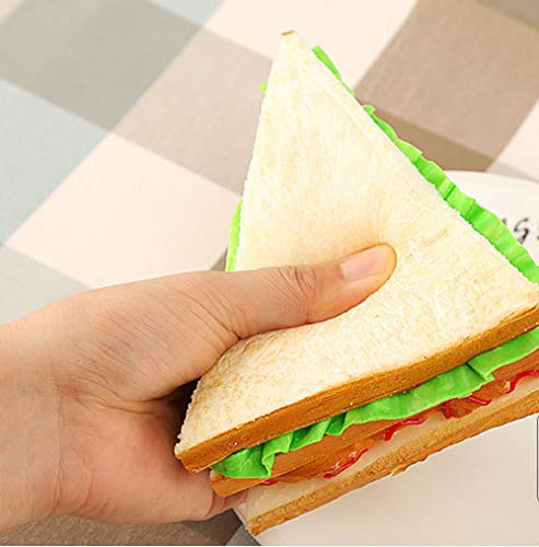 3PCS Simulation Food Artificial Sandwich Fake Food Bread Model Photography Prop for Home Kitchen Party Decoration