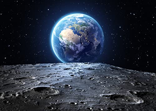 BELECO 10x8ft Fabric Outer Space Backdrop Universe Background Earth Moon Surface Furnished by NASA Planet Stars Photography Backdrop for Birthday Party Decoration Photoshoot Photo Background Props - size: 10x8FT
