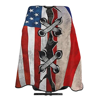 Puerto Rico Barber Cape With Adjustable Closure, Hairdressing Haircut Apron Barber Cover Gown For Hairdresser Styling Home - color: Puerto Rico American Flag