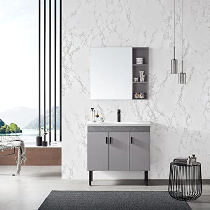 practicalWs Marble Paper Granite Gray/White Roll Kitchen Countertop Cabinet Furniture is Renovated Thick PVC Easy to Remove 17.71" x 393.7" - color: Gray/White, size: 17.7" x 393.7"