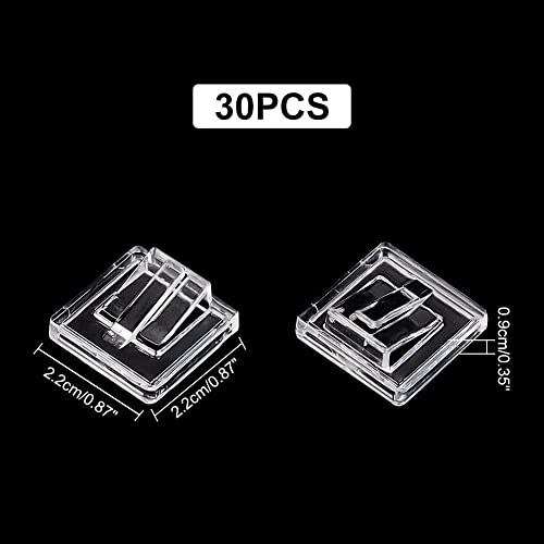 AHANDMAKER 30 Pcs Acrylic Ring Display Holder, Transparent Ring Showcase for Selling Jewelry Storage Organizer, Square - style: Square