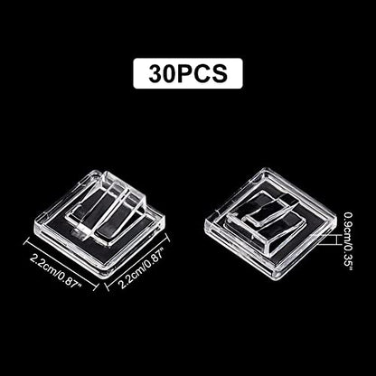 AHANDMAKER 30 Pcs Acrylic Ring Display Holder, Transparent Ring Showcase for Selling Jewelry Storage Organizer, Square - style: Square