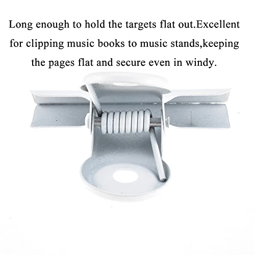 HAHIYO 2inch White Bulldog Clips Metal File Hinge Binder Clips Clamps Save Space Strong Spring Jaws Rock Solid Grip Book Lay Flat Deburred Edge for Hang Photos Wall Grid Dog Food 13PCS - size: White-2in-13P