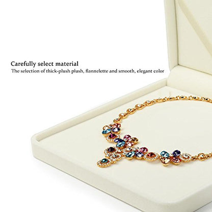 Oirlv Velvet Big Necklace Gift Box Pearl Necklace White Jewelry Box - style: Big Necklace Box