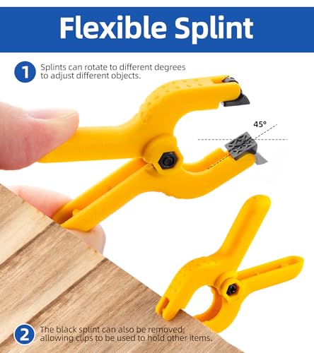 12 Pack Plastic Spring Clamps, 2.5 Inch Heavy Duty Spring Clips for Crafts & Professional Backdrop Clips & Woodworking