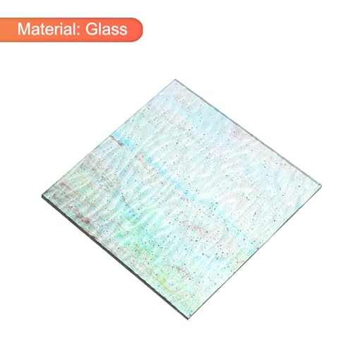 MECCANIXITY Stained Glass Sheet Mosaic Tile 3.9 Inch x 3.9 Inch Cyan Stained Glass Sheets for Crafts DIY, Art Project - color: Cyan