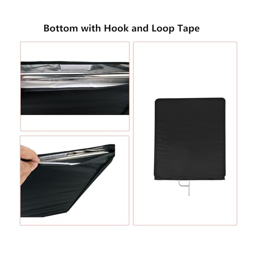 Photography Light Reflector Flag Kit, 35x47inches/90x120cm, 4-in-1 Gold/Silver/Black/White Diffuser and Translucent Diffuser, Foldable Stainless Steel Frame