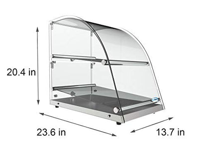 KoolMore DC-2CN Bakery Display Case, 2.4 Cu. Ft - 2 Shelves - size: 14 in. - 2 Shelves