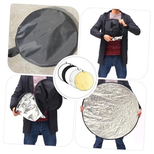 Zerodeko Foldable 60cm 5-in-1 Photography Reflective Board Portable Light Diffuser Reflector for Studio and Outdoor Photo Lighting