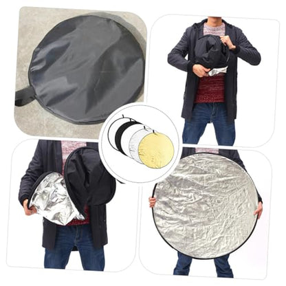 Zerodeko Foldable 60cm 5-in-1 Photography Reflective Board Portable Light Diffuser Reflector for Studio and Outdoor Photo Lighting