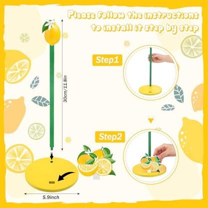 Namalu Lemon Paper Towel Holder Lemon Kitchen Decor Kitchen Fun Paper Towel Holder Dispenser for Bedroom Toilet Countertop Decor - style: Lemon