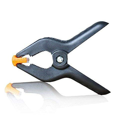 SLOW DOLPHIN Heavy Duty Spring Clamps Clip 4.5 Inch for Muslin/Paper Photo Studio Backdrops Background-6 Pack（Yellow & Black） - color: Yellow and Black