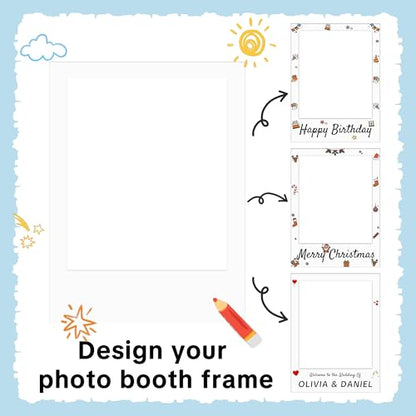 40 x 30 Inch Large Photo Booth Frame Selfie Frame,Blank DIY Cutout Props for Birthday,Wedding Photo Prop,Graduation Photo Booth Picture Frame,Party Supplies