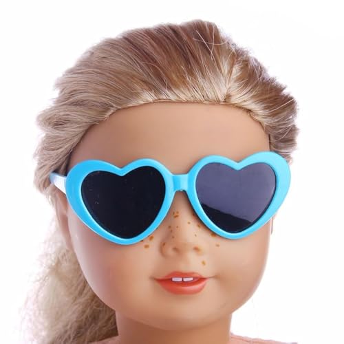 Pet Heart Sunglasses Photos Props for Dogs and Cats - Cute Sun Flower Glasses for Small Pets Party Decor and Accessories (Light Blue) - color: light blue