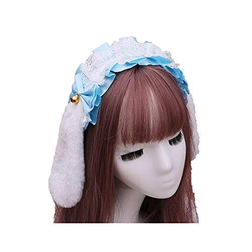 Faylay Cosplay Women Plush Furry Bunny Ears Headwear Accessory Rabbit Headband - color: 4-bjtl