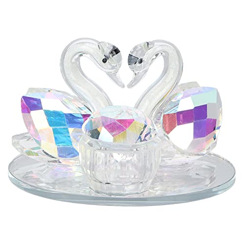 Nail Art Dappen Dish, Swan Shape Multifunctional Liquid Powder Exquisite Elegant Glass Acrylic Liquid Cup Holder Photography Prop Glassware Tools with Lid for Home Nail Salon