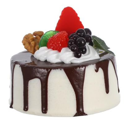 Amosfun Fake Birthday Cake Artificial Fruit Cake Bakery Shop Cake Display Model Party Decoration Coffee