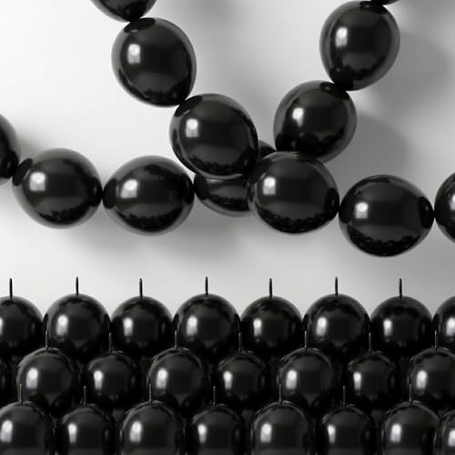 Black Linking Balloons, 100PCS Linked Balloon with Tail for Balloon Wall Arch and Chains, Quick Linkable Balloons for Wedding Birthday Baby Shower Engagement Graduation Party Decorations (10inch) - color: Black, size: 10 inch