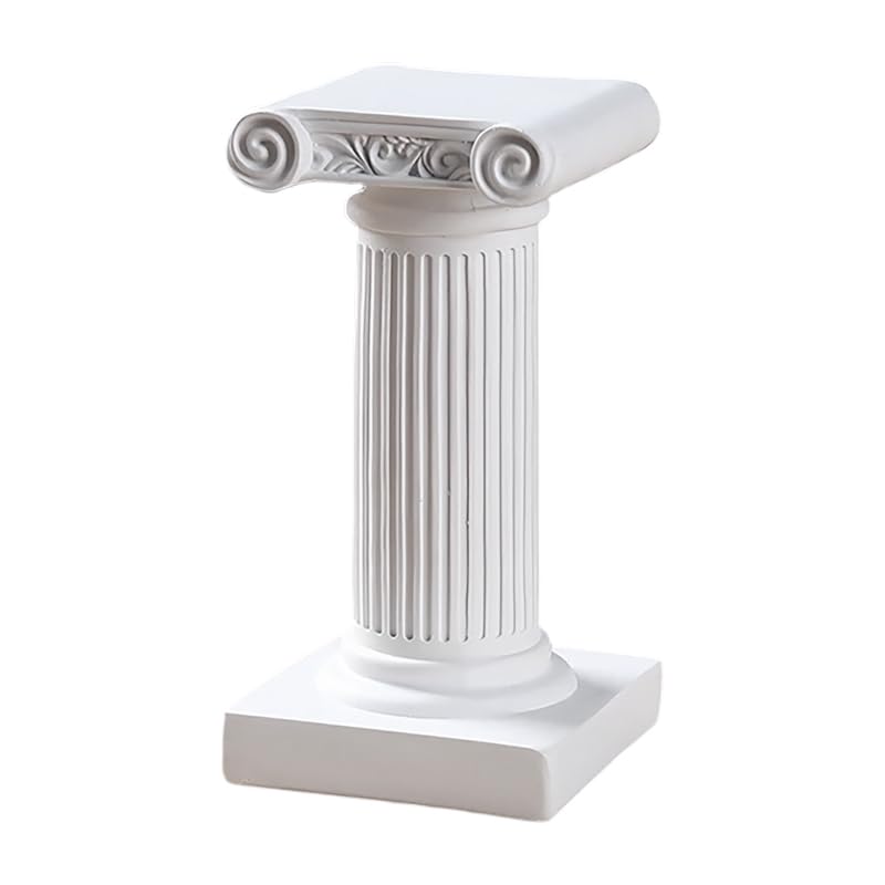 Mini Nordic Resin Roman Column, Greek Sculptural Angel Display, Photo Props, Candle Holder, Sketching Art Teaching Tools (Ionic C (White) - 15.5cm) - color: Ionic C (White) - 15.5cm