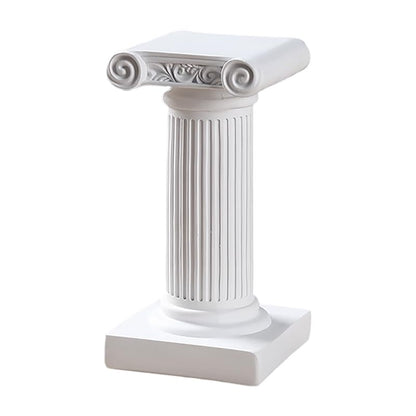 Mini Nordic Resin Roman Column, Greek Sculptural Angel Display, Photo Props, Candle Holder, Sketching Art Teaching Tools (Ionic C (White) - 15.5cm) - color: Ionic C (White) - 15.5cm