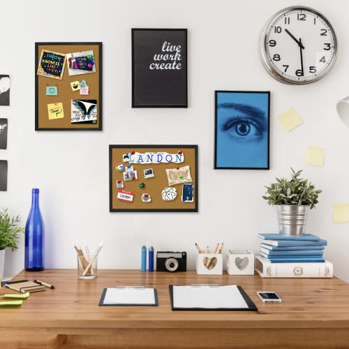 OWLKELA 14.6 X 11 Inch Cork Board Bulletin Board, Wall-Mounted Presentation, Message Notice Pin Board, Perfect for Office & Home Decor, School, Cubicle - size: 14.6" x 11"