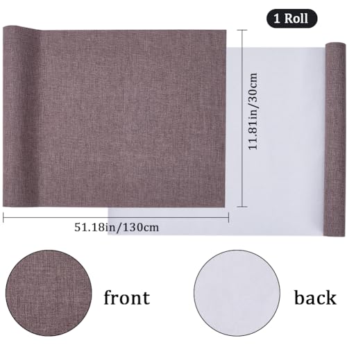 CRASPIRE 51 x 11.8 Book Cloth Books Binding Coffee Color Linen Fabric Surface Paper Backed Bookcover Densely Woven Cloth Books Album Scrapbooking Archival Covering Protector Bookbinding Supplies - color: Coffee
