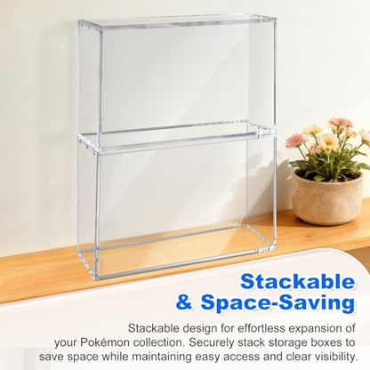 PKMN Charizard UPC Box Acrylic Case,Compatible with Mega Charizard X ex Ultra-Premium Collection UPC and 151 UPC,8+5mm Thick Stackable Acrylic Display Case,UPC Protector Case with Strong Magnetic Lid - size: Mega Charizard X ex UPC case
