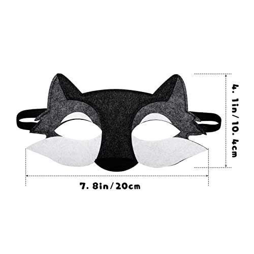 Felt Wolf Masks Half Face: 20pcs 7.86X3.93X0.12in Animal Mask Dress-up for Carnival Party Halloween Performance Photography Props