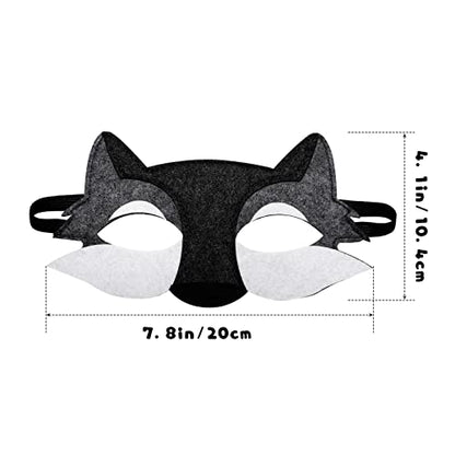 Felt Wolf Masks Half Face: 20pcs 7.86X3.93X0.12in Animal Mask Dress-up for Carnival Party Halloween Performance Photography Props
