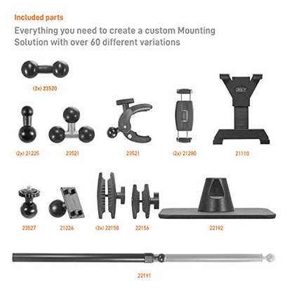 iBOLT Stream-Cast Creator Custom mount kit with over 60 variations- great for live streaming tutorial videos and photos. Great for crafters, bakers, artists- iPhone 11 Pro, Samsung Galaxy S10/ Note 20