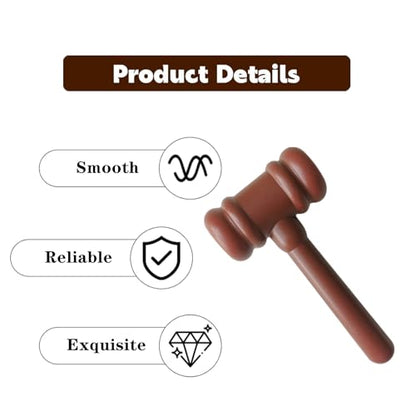 2 Pcs Judge Gavel Multifunctional Cartoon Style Judge Hammer Prop for Role Play, Desk Decor Accessories, Theme Activities