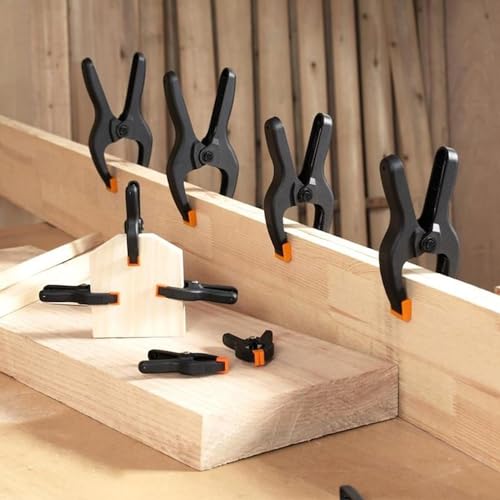 24 PCS 3.5" Heavy Duty Plastic Spring Clamps, Black Spring Clips for Backdrops, Craft Projects, Woodworking, Photography and Display Stands - size: 3.5in-24P