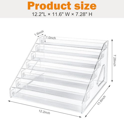 Clear Acrylic 7-Tier Perfume Display Stand, Perfume Organizer Stand Storage Tray for Makeup Organization