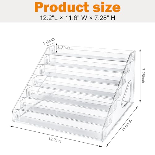 Clear Acrylic 7-Tier Perfume Display Stand, Perfume Organizer Stand Storage Tray for Makeup Organization