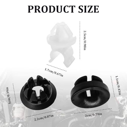 3PCS Hood Prop Rod Clip, Car Hood Support Prop Rod Holder Clips, 91503-SS0-003 Hood Rod Grommet Clamp, Vehicle Engine Hood Stay Retainer Clips Replacement for Honda Accord Odyssey